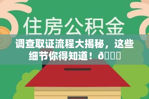 永春调查取证流程大揭秘，这些细节你得知道！😎
