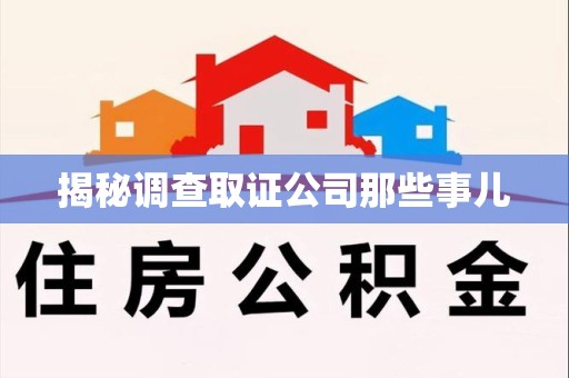 永春揭秘调查取证公司那些事儿