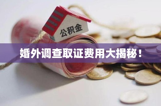 永春婚外调查取证费用大揭秘！