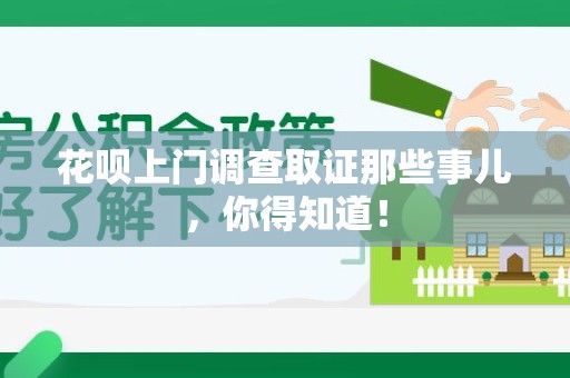 永春花呗上门调查取证那些事儿,你得知道! 永春花呗上门调查取证那些事儿,你得知道!