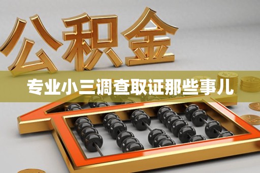永春专业小三调查取证那些事儿
