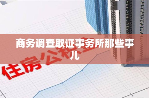 永春商务调查取证事务所那些事儿