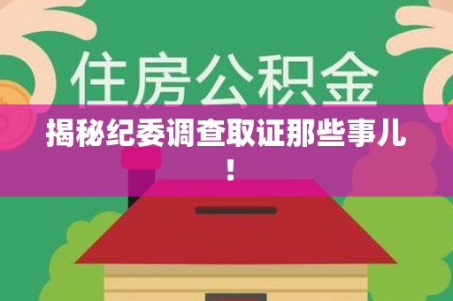 永春揭秘纪委调查取证那些事儿！