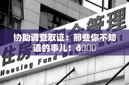 永春协助调查取证：那些你不知道的事儿！😎