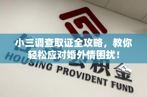 永春小三调查取证全攻略，教你轻松应对婚外情困扰！